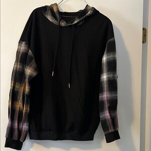 Black and Plaid Men's Sweater